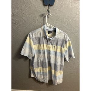 Chaps Shirt Men's‎ Size Large Striped Short Sleeve Button Down Pocket
